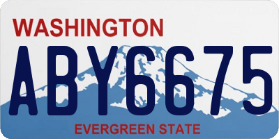 WA license plate ABY6675
