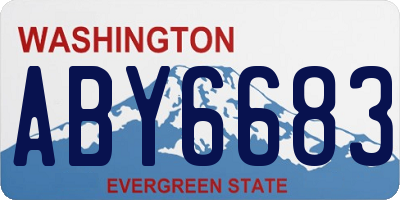 WA license plate ABY6683