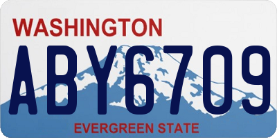 WA license plate ABY6709