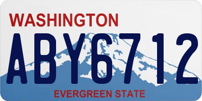 WA license plate ABY6712