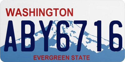 WA license plate ABY6716