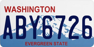 WA license plate ABY6726