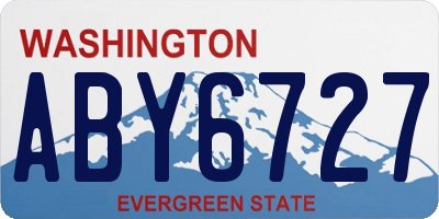 WA license plate ABY6727