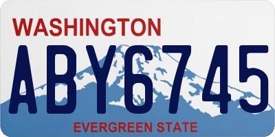 WA license plate ABY6745