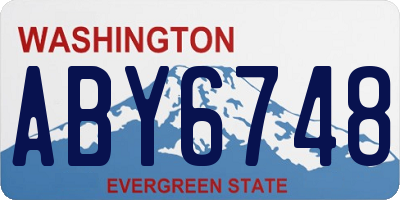 WA license plate ABY6748