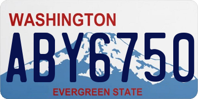 WA license plate ABY6750