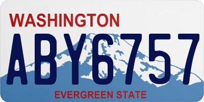 WA license plate ABY6757