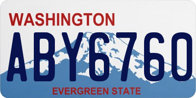 WA license plate ABY6760