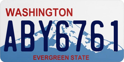 WA license plate ABY6761
