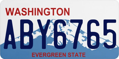 WA license plate ABY6765