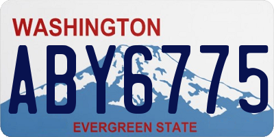 WA license plate ABY6775