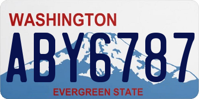 WA license plate ABY6787