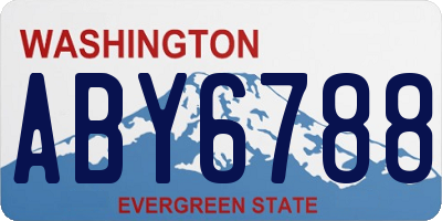 WA license plate ABY6788