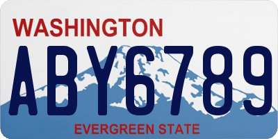 WA license plate ABY6789