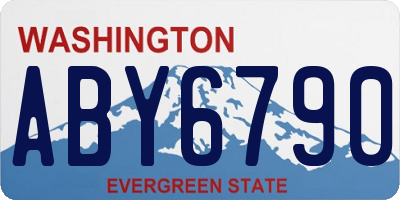 WA license plate ABY6790
