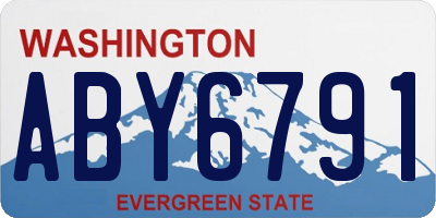 WA license plate ABY6791
