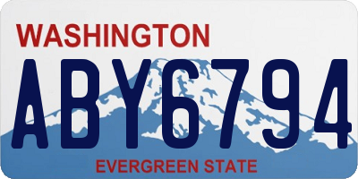 WA license plate ABY6794