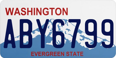 WA license plate ABY6799