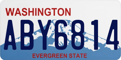 WA license plate ABY6814