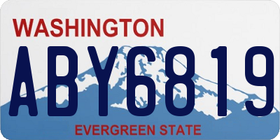 WA license plate ABY6819