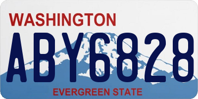 WA license plate ABY6828