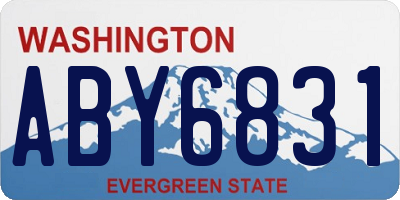 WA license plate ABY6831