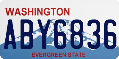 WA license plate ABY6836