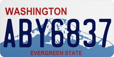 WA license plate ABY6837