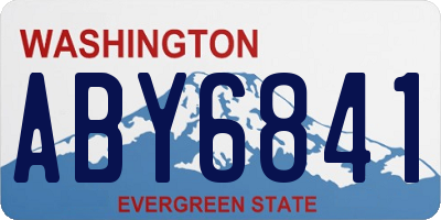 WA license plate ABY6841