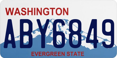 WA license plate ABY6849