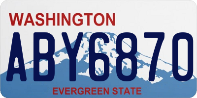 WA license plate ABY6870