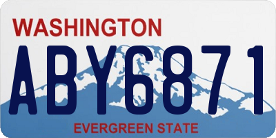 WA license plate ABY6871