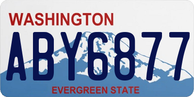 WA license plate ABY6877