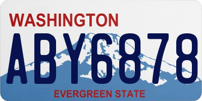 WA license plate ABY6878