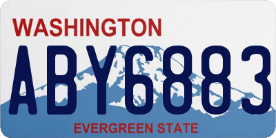 WA license plate ABY6883