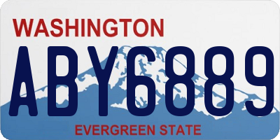 WA license plate ABY6889