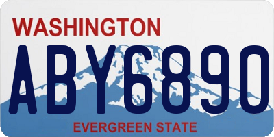 WA license plate ABY6890