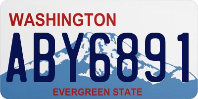 WA license plate ABY6891