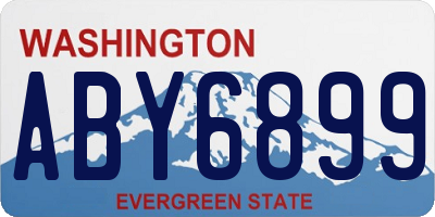 WA license plate ABY6899