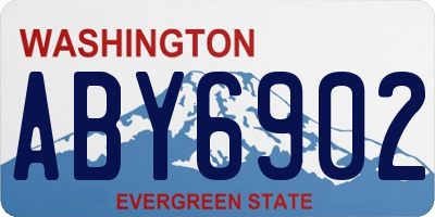 WA license plate ABY6902