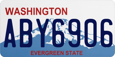 WA license plate ABY6906