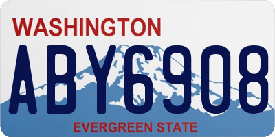 WA license plate ABY6908