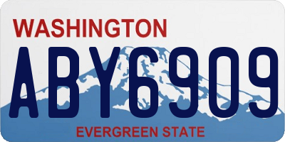WA license plate ABY6909