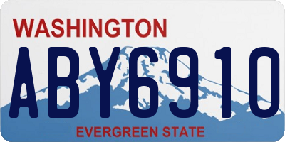 WA license plate ABY6910