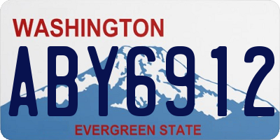 WA license plate ABY6912