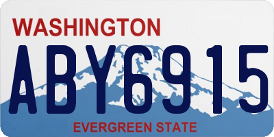 WA license plate ABY6915
