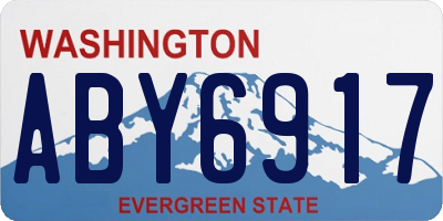 WA license plate ABY6917