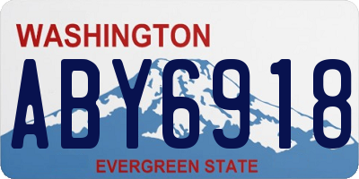 WA license plate ABY6918