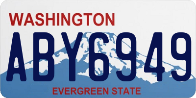 WA license plate ABY6949