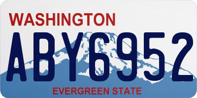 WA license plate ABY6952